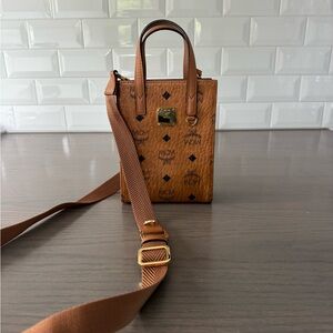 MCM Crossbody Bag - Aren Totw In Visetos Cognac (Guaranteed Authentic)